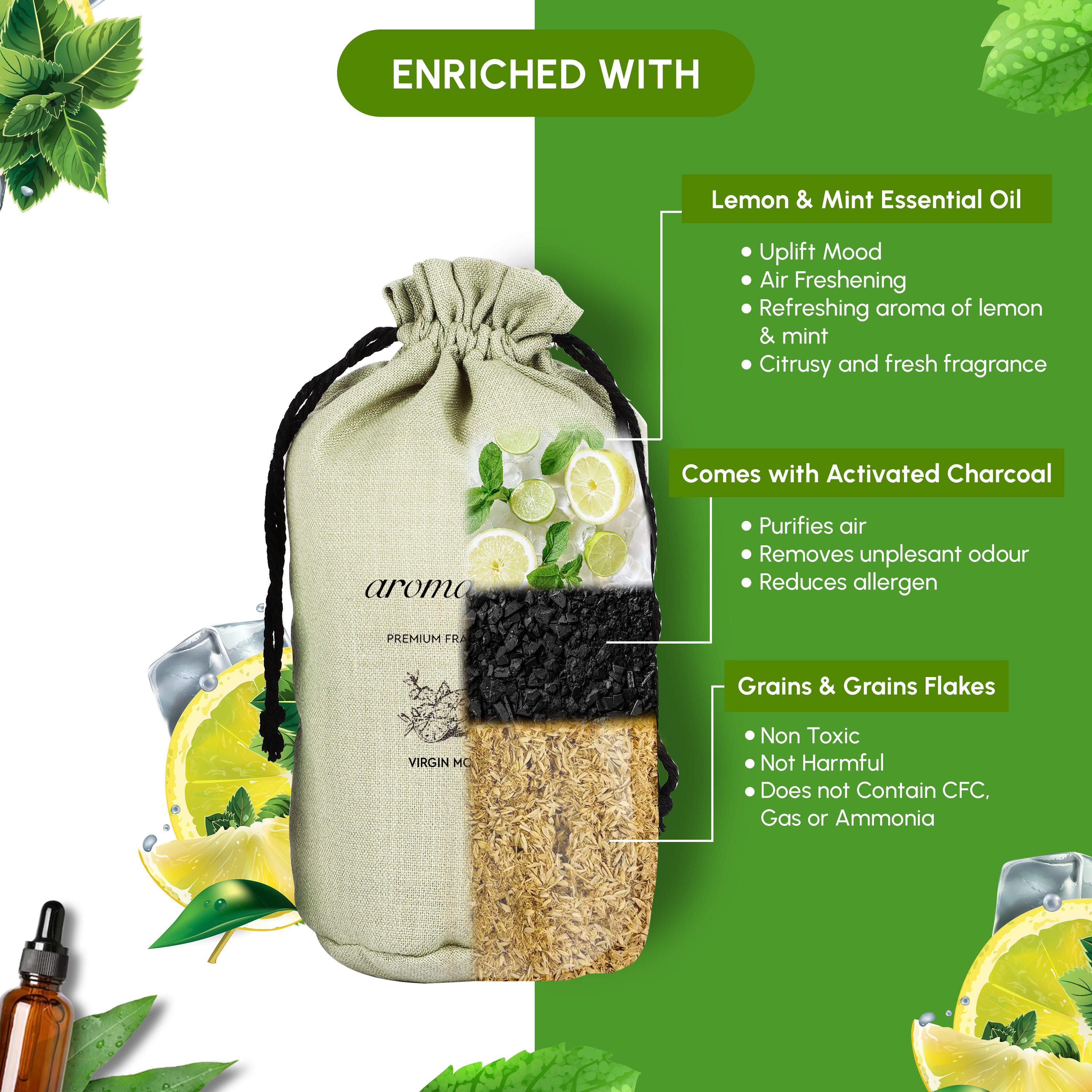 Aromahpure Car Perfume Flakes Mojito - Aromahpure