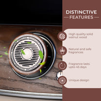 Walnut Wood Round Car Air Freshener long lasting