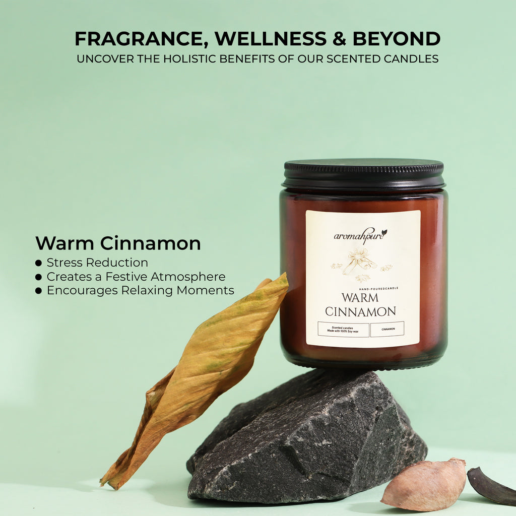 Black Screw Jar Candles warm cinnamon benefits