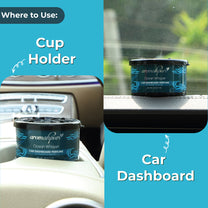 Aromahpure Dashboard Car Perfume with 50 ML Miniature Fragrance Oil (Vanilla, Watery, White Floral, Musk)