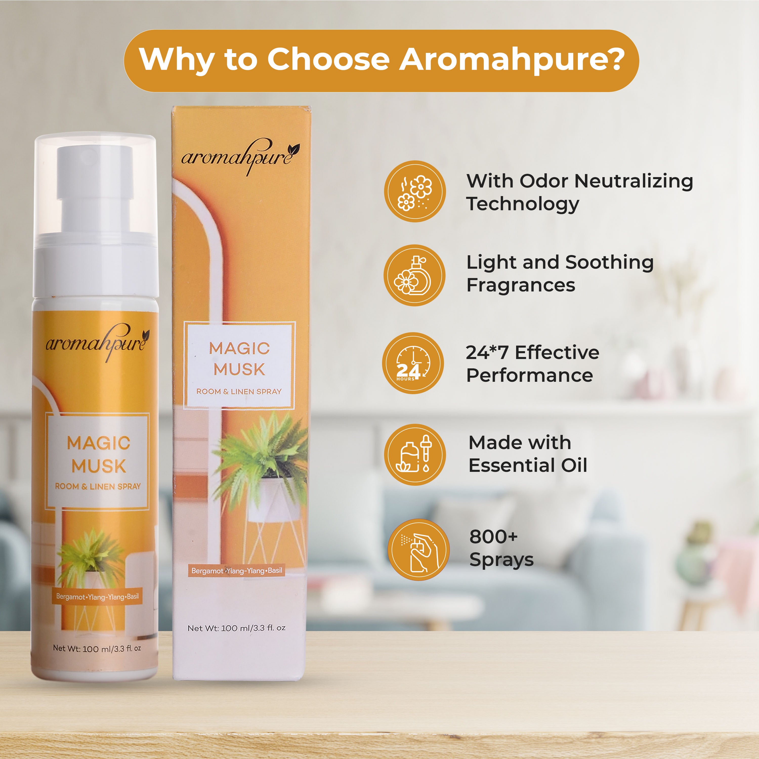 Aromahpure Magic Musk Linen Spray why to choose