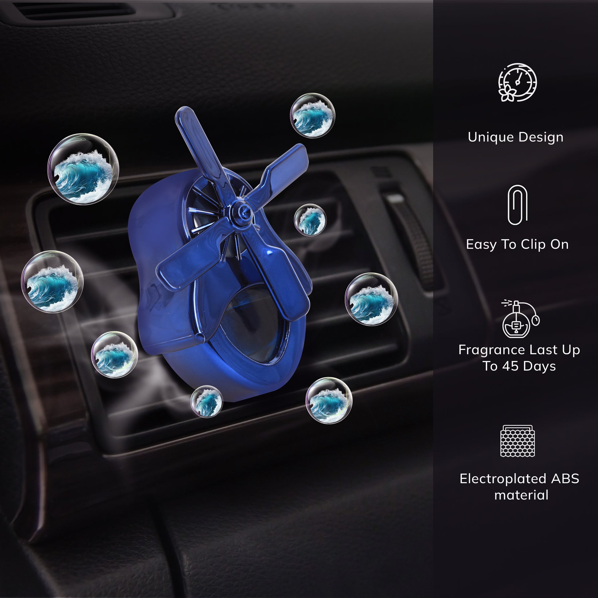 Windmill car air freshener Ocean features