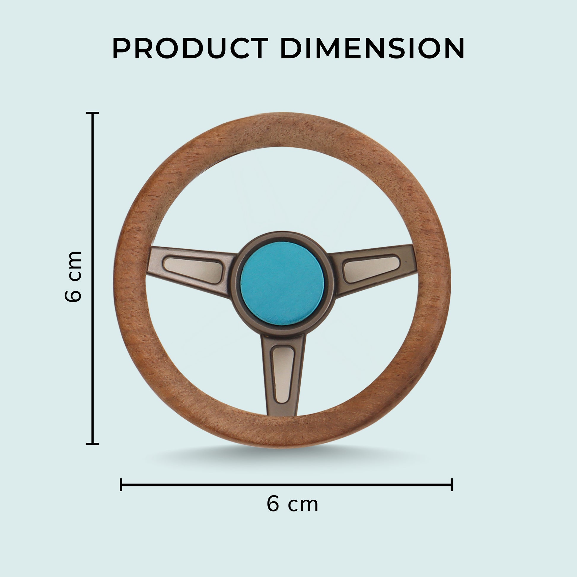 Wood Steering Car Air Freshener Dimension