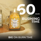 Mason Jar Candles ylang ylang 60 hours burning time