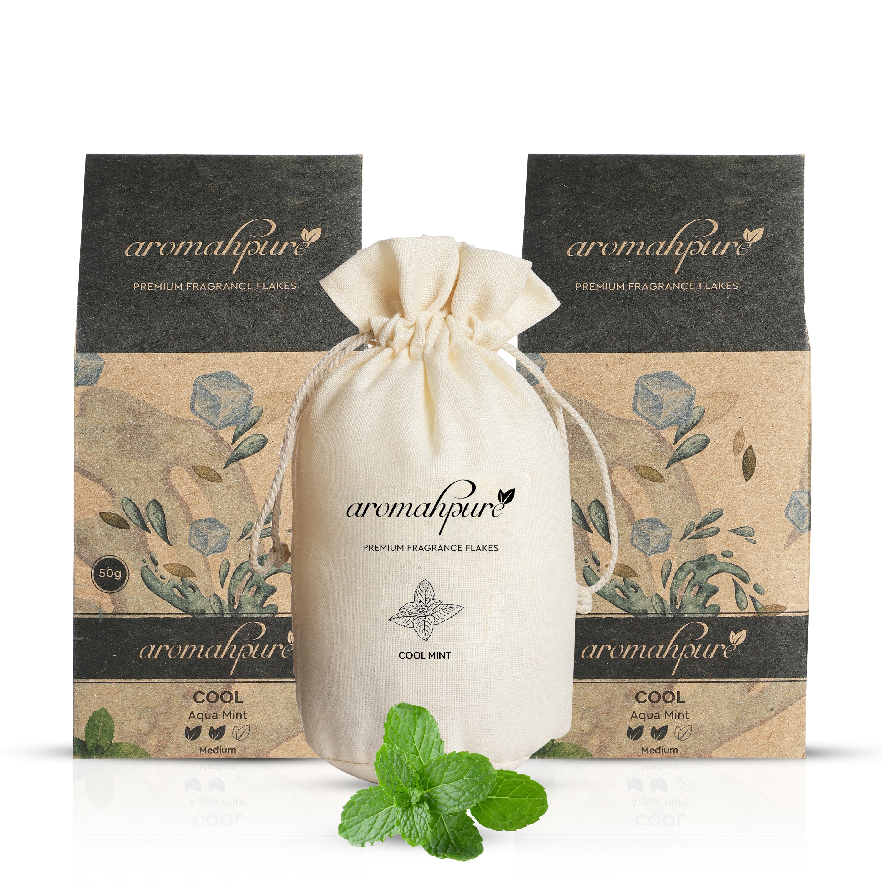 aqua mint car perfume flakes pack of 2