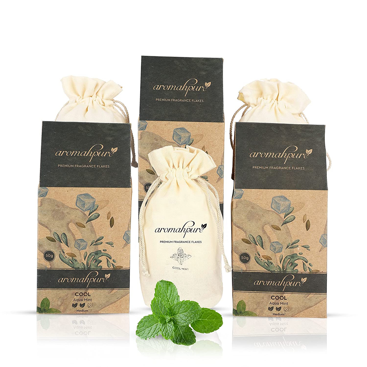 aqua mint car perfume flakes pack of 3