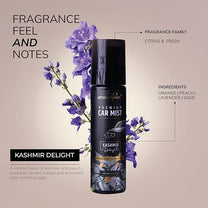 car mist spray kashmir delight fragrance notes
