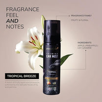 car mist spray tropical breeze fragrance notes