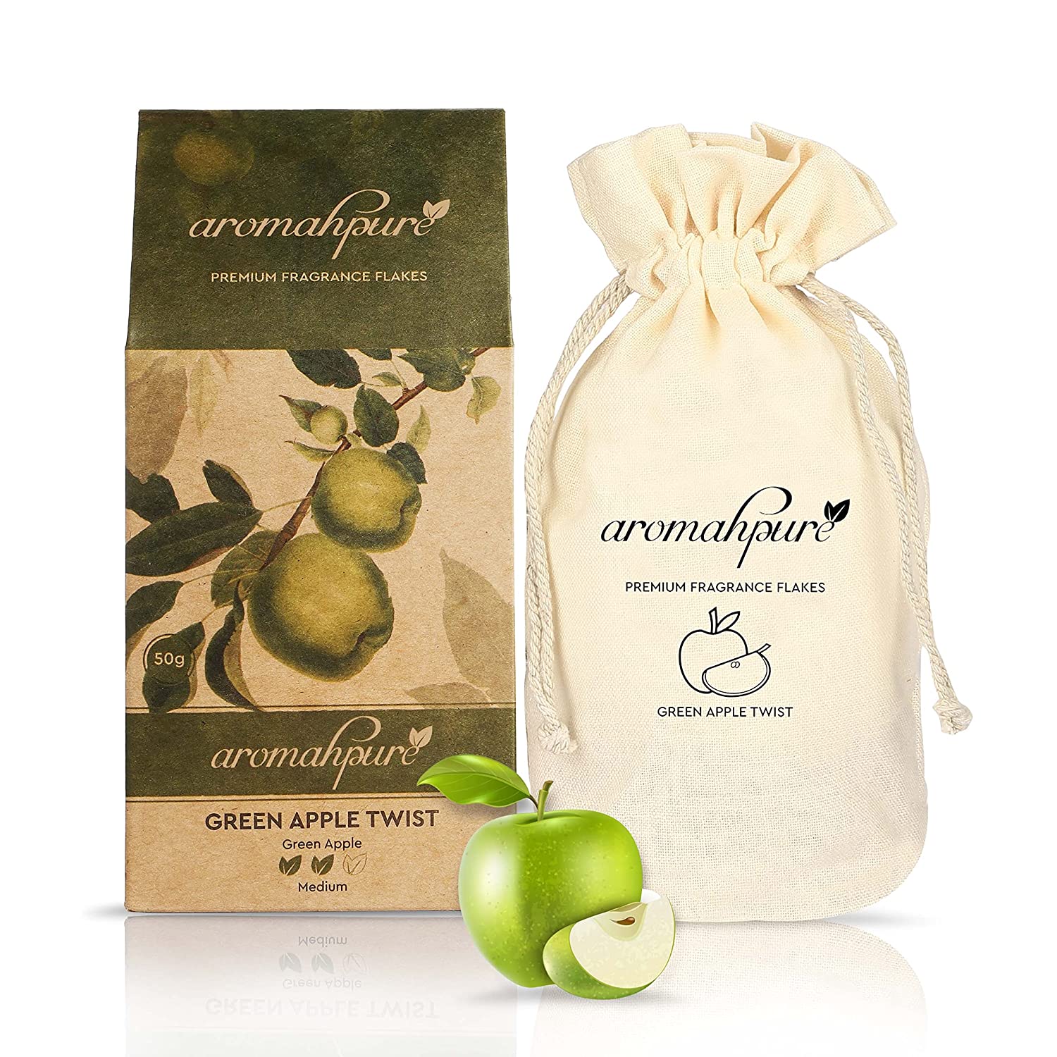 car perfume flakes green apple