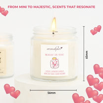 Aromahpure Soy Wax Jar Valentine Day Candles (Choco, Strawberry)