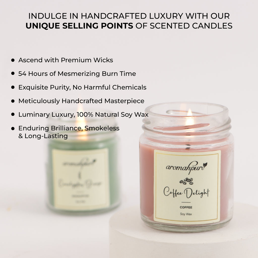  Soy Wax Round Jar coffeee eucalyptus Key features