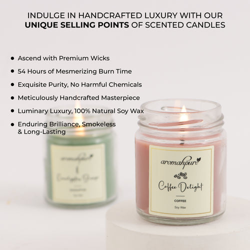  Soy Wax Round Jar coffeee eucalyptus Key features