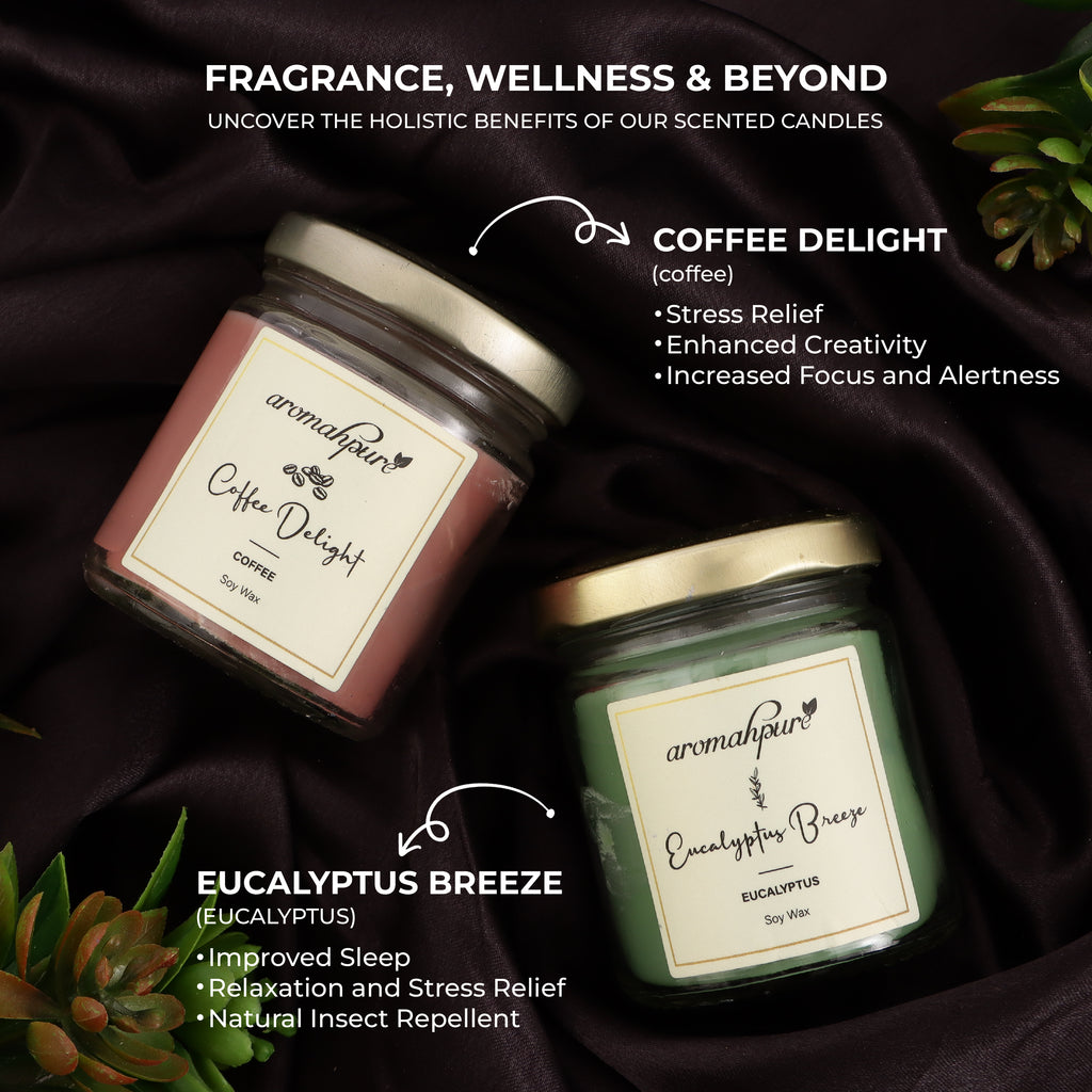 Soy Wax Round Jar coffee eucalyptus fragrance