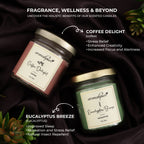 Soy Wax Round Jar coffee eucalyptus fragrance