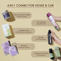 Aromahpure 6-in-1 Fragrance Essentials Combo – Multi-Format Fragrance Set for Home and Car