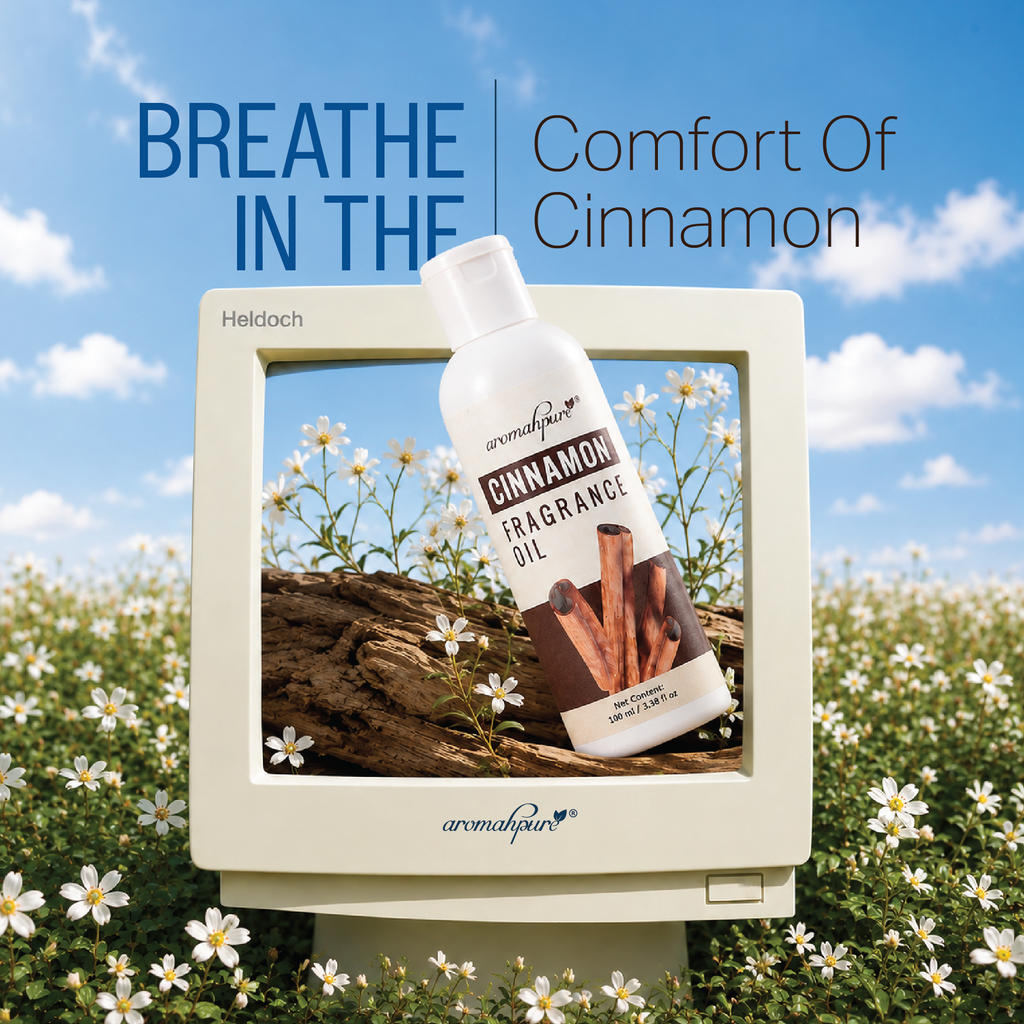 Breathe in the comfort of Aromahpure cinnamon fragrance oil