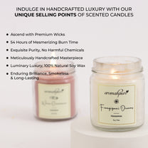 Aromahpure Soy Wax Round Jar 100ml Candles, 54 Hours Burning Time Guaranteed (Warm Cinnamon, Frangipani Dreams)