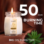 Aromahpure Octa Glass Jar Candle 50 Hours Burning Time