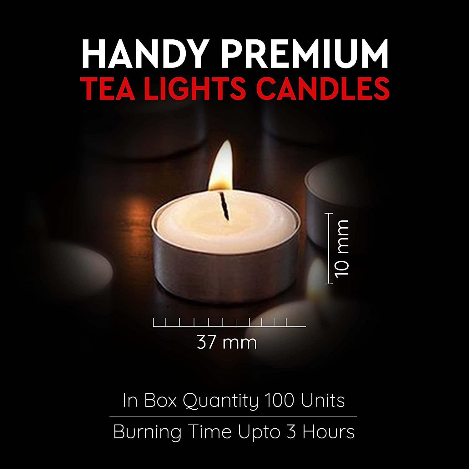 handy premium unscented Candles 10grm