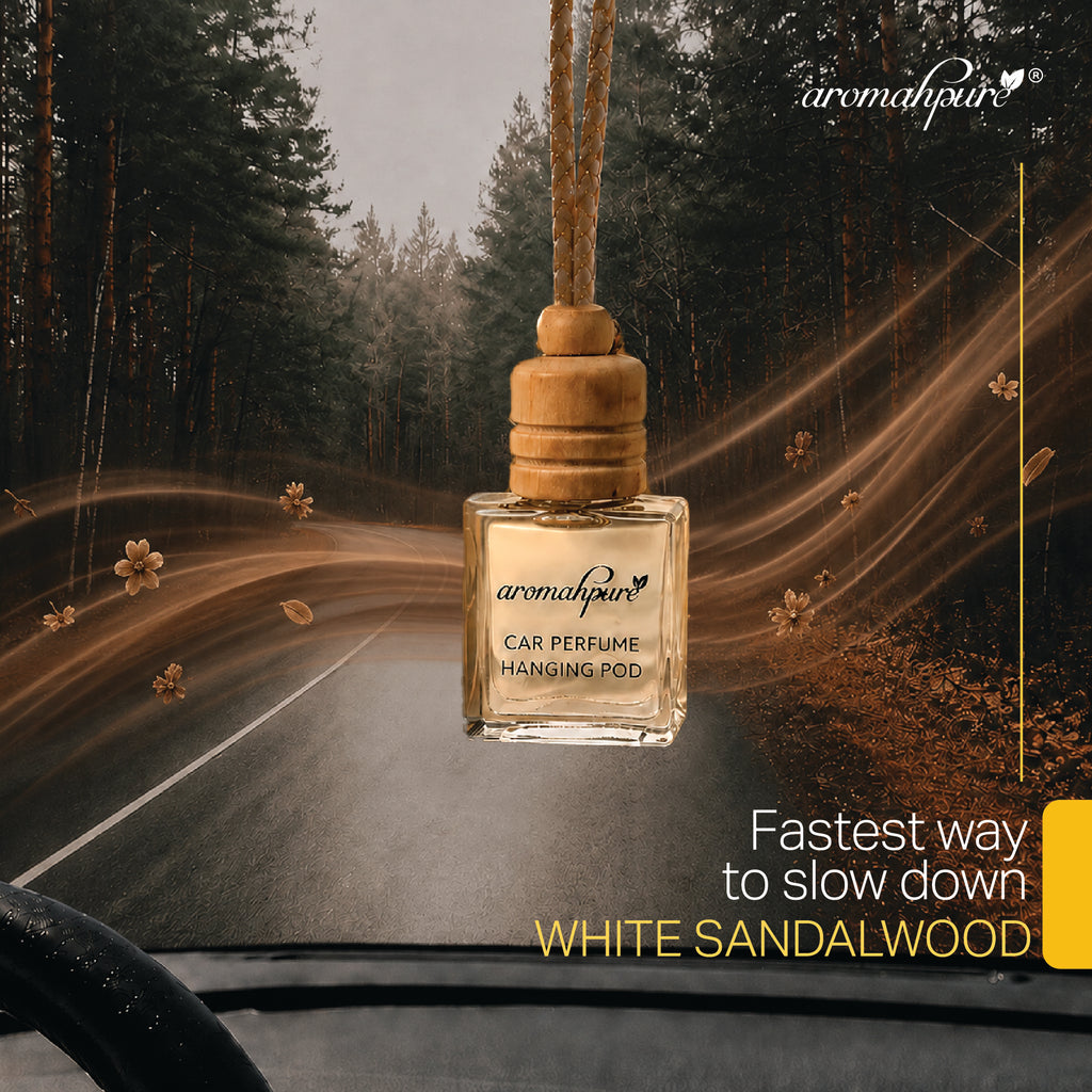 Fastest way to slow down with Aromahpure white sandalwood fragrance of car perfume 