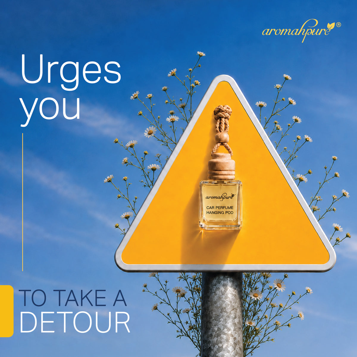Aromahpure hanging pod car freshener - Urges you to take a detour