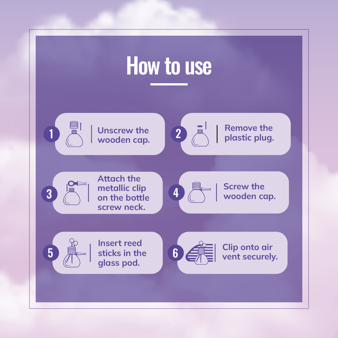 how to use car vent perfume lavender