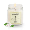 Aromahpure Soy Wax Round Jar 100ml Candles, 54 Hours Burning Time Guaranteed (Joyous Jasmine)