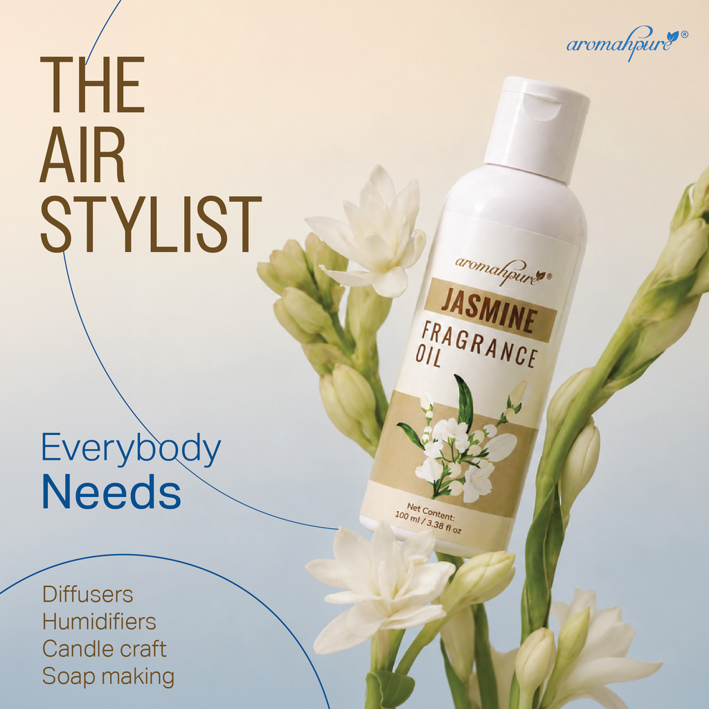 Aromahpure Jasmine fragrance oil used at diffusers, humidifier, candle craft & soap making.