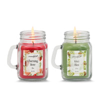 Aromahpure Soy Wax, Mason Jar Candles, 60 Hours Burning Time Gauranteed (Charming rose, Kiwi blast)