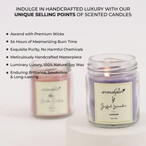 Aromahpure Soy Wax Round Jar 100ml Candles, 54 Hours Burning Time Guaranteed (Joyful Lavender, Vanilla Fantasy)