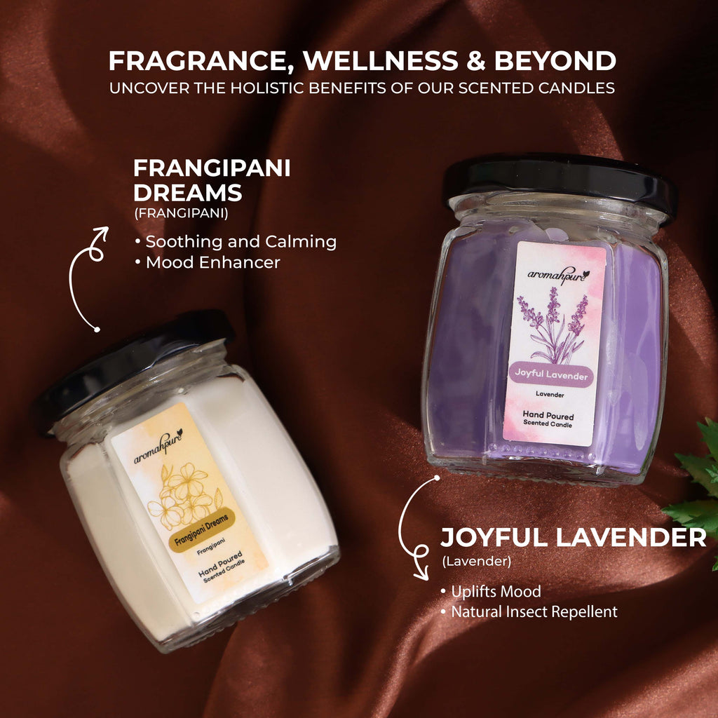 Aromahpure Frangipani Lavender Candle Key Features