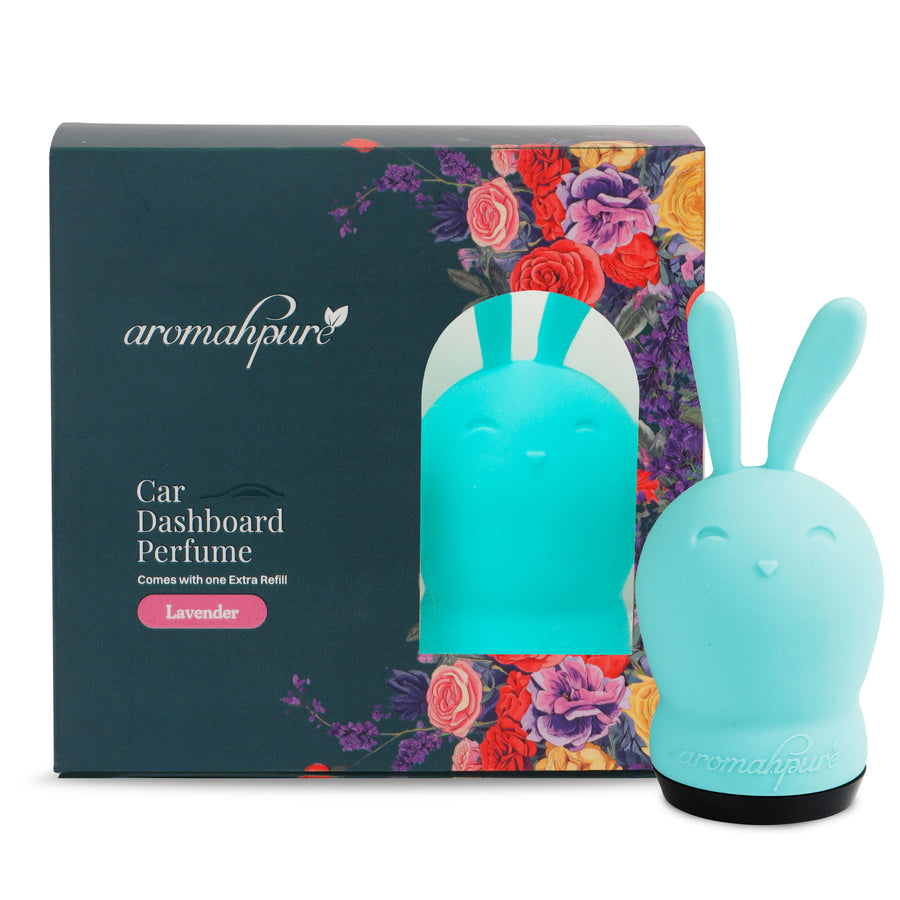 Hunny Bunny Luxury Car Perfume for Dashboard | Lavender Fragrance | Long-Lasting Car Air Freshener with Two Refill Cube | Infused with Pure Oils | Lasts Up to 30 Days