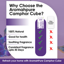 Aromahpure Camphor Cube Air Freshener (Lavender)