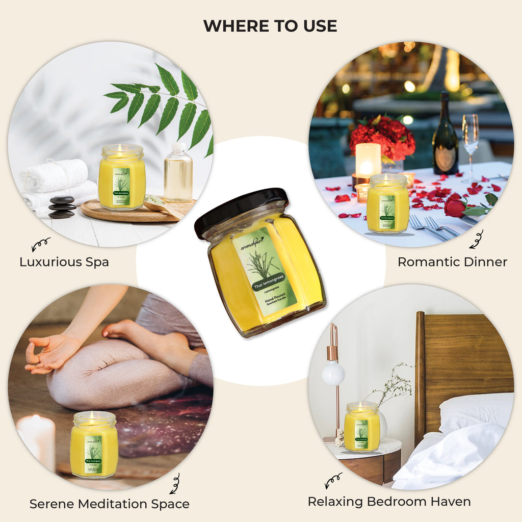 Aromahpure Lemongrass Frangipani Candle Fragrance Notes