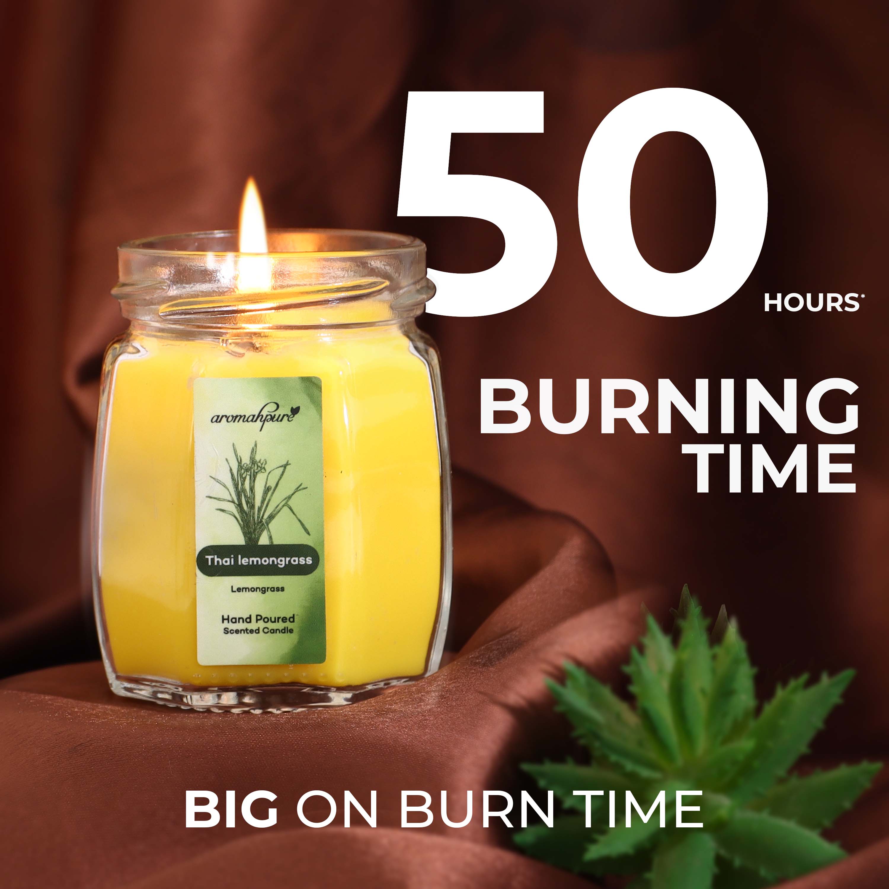 Aromahpure Frangipani Lemongrass Octa Candle View