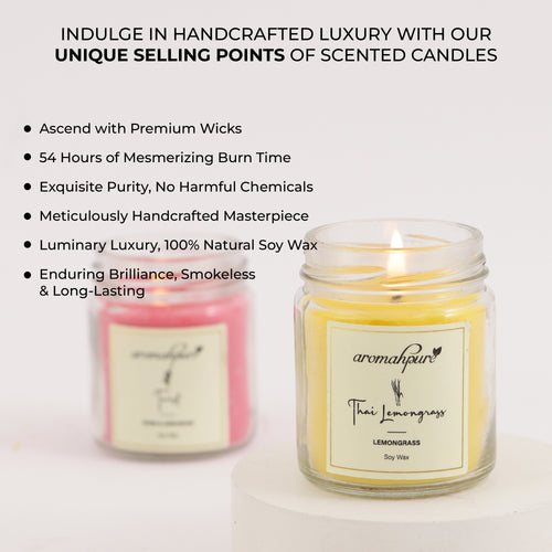 Soy Wax Round Jar candles Lemongrass & Twist USP
