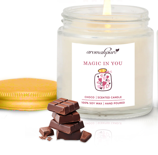 Aromahpure Soy Wax Jar Valentine Day Candles (Choco)