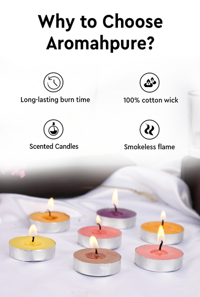 Aromahpure Unscented Tealight Candles