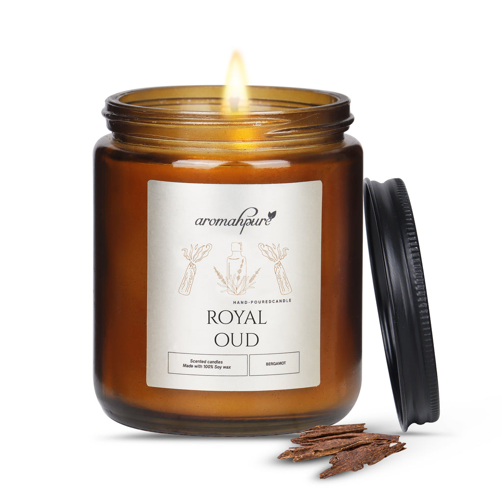 Black Screw Jar Candles Royal Oud