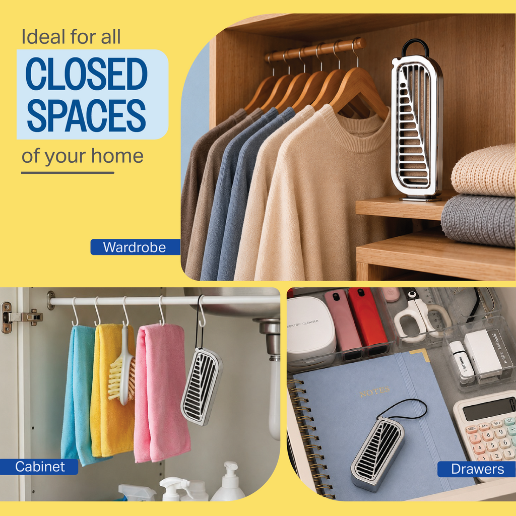 Closair Freshener ideal for closed spaces of your wardrobe, Cabinet & Drawers