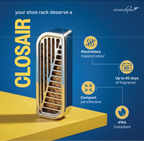 closair shoe rack freshener that neutralises odour, last up to 60 days, compact & IFRA compliant