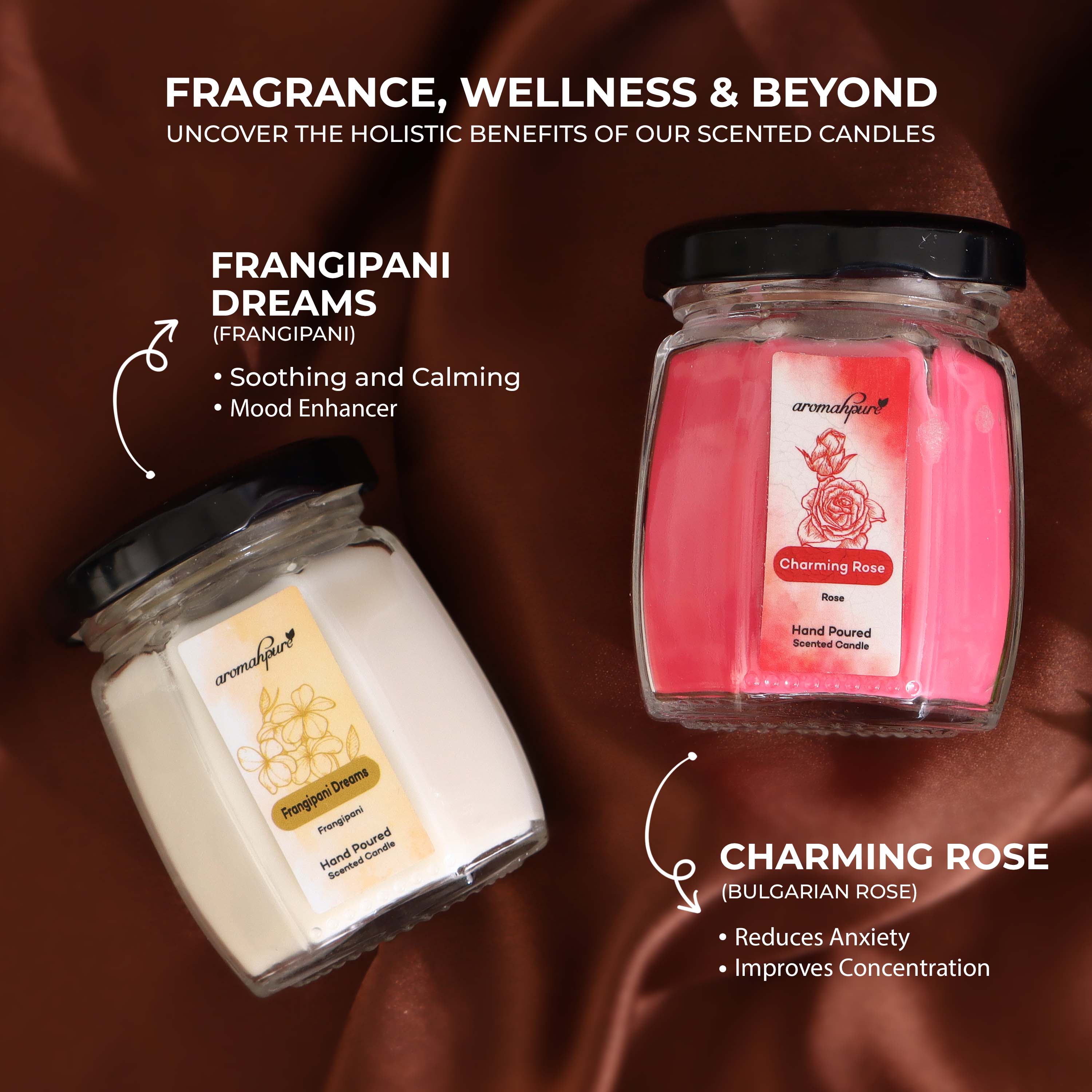 Aromahpure Rose Octa Jar Candle Detail