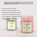 Soy Wax Round Jar 100ml Candles (Charming Rose, Kiwi Blast)