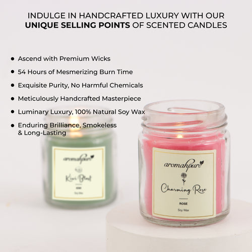  Soy Wax Round Jar rose kiwi candle USP