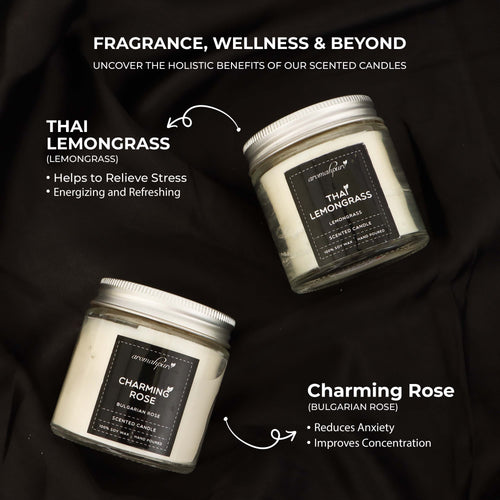 Aromahpure Screw Jar Candle Rose Lemongrass Key Features