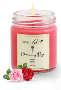 Soy Wax Round Jar 100ml Candles (Charming Rose)