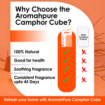 Aromahpure Camphor Cube Air Freshener (Original + Sandalwood + Bhimseni + Lavender)