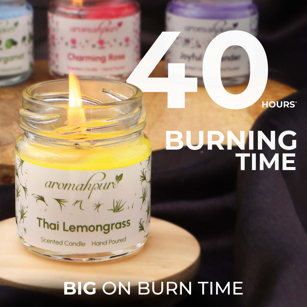 Aromahpure Round Jar Candle 40 Hours Burning Time