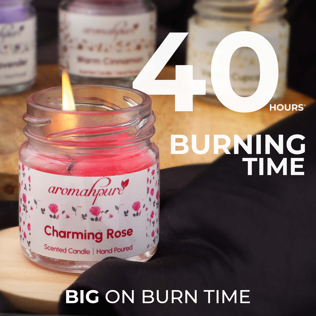 Aromahpure Round Jar Candle 40 Hours Burning Time