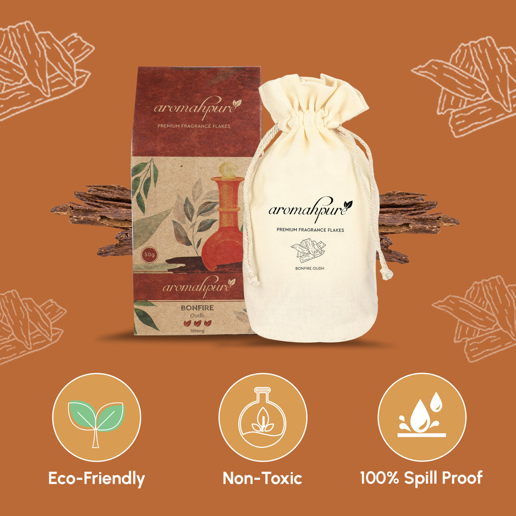Bonfire Oudh car perfume flakes